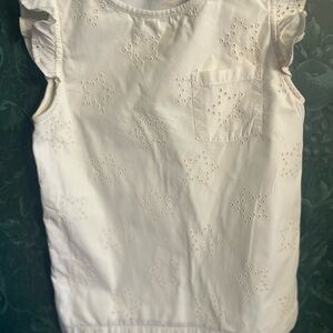 Mini Boden White Star Embroidered Short Sleeve Tee